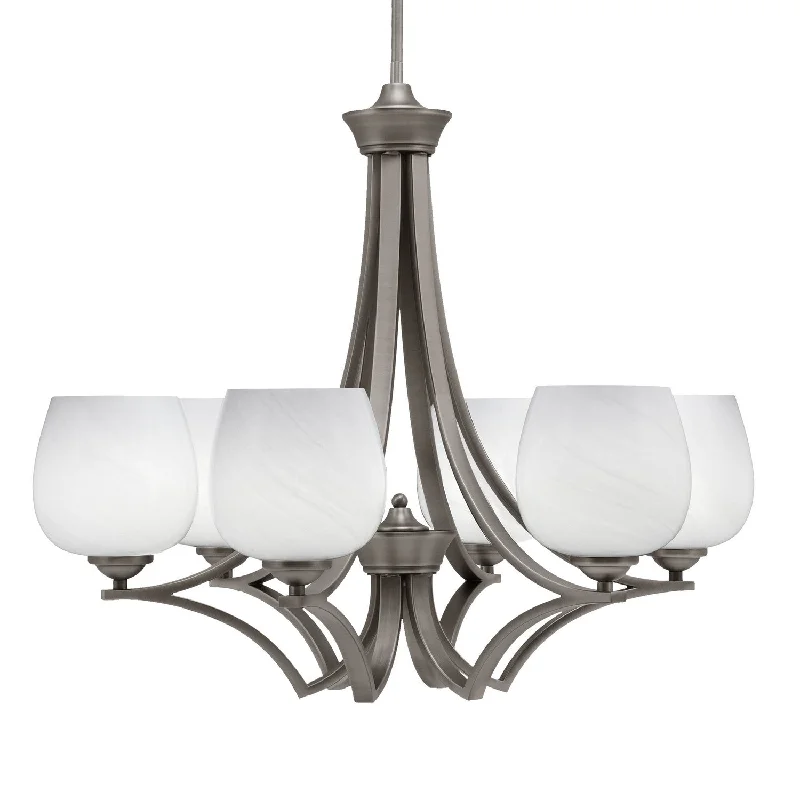 Small Chandeliers for Compact RoomsSmall Chandeliers for Compact RoomsToltec Zilo 566-GP-4811 Chandelier Light - Graphite