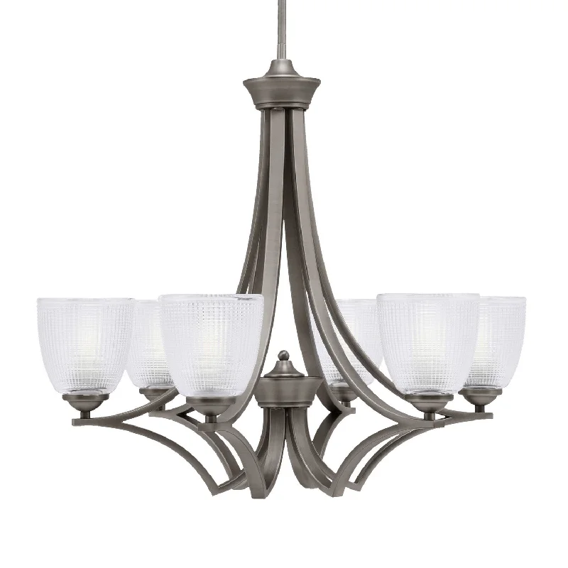 Chandeliers with Metal Frames in Silver FinishChandeliers with Metal Frames in Silver FinishToltec Zilo 566-GP-500 Chandelier Light - Graphite