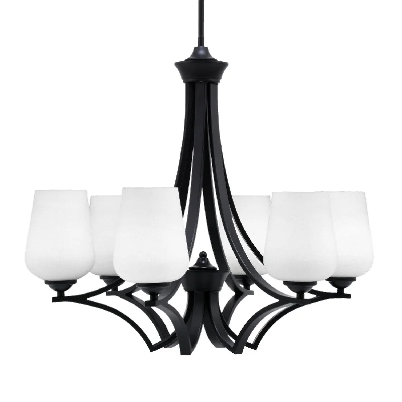 Art Deco Chandeliers for a Retro - Glam LookArt Deco Chandeliers for a Retro - Glam LookToltec Zilo 566-MB-211 Chandelier Light - Matte Black
