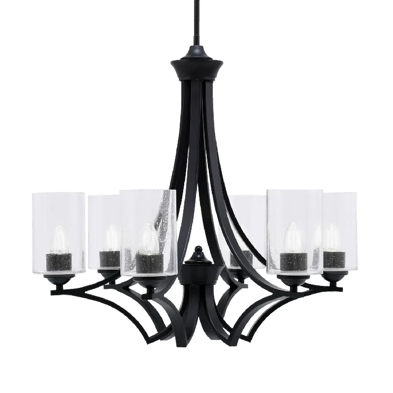 Small Chandeliers for Compact RoomsSmall Chandeliers for Compact RoomsToltec Zilo 566-MB-300 Chandelier Light - Matte Black