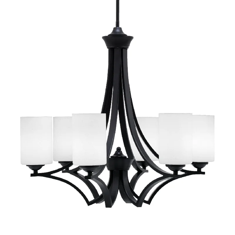 Chandeliers with Metal Frames in Black FinishChandeliers with Metal Frames in Black FinishToltec Zilo 566-MB-310 Chandelier Light - Matte Black