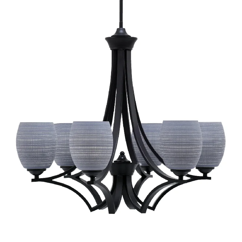 Chandeliers with Multiple Lights for Maximum IlluminationChandeliers with Multiple Lights for Maximum IlluminationToltec Zilo 566-MB-4022 Chandelier Light - Matte Black