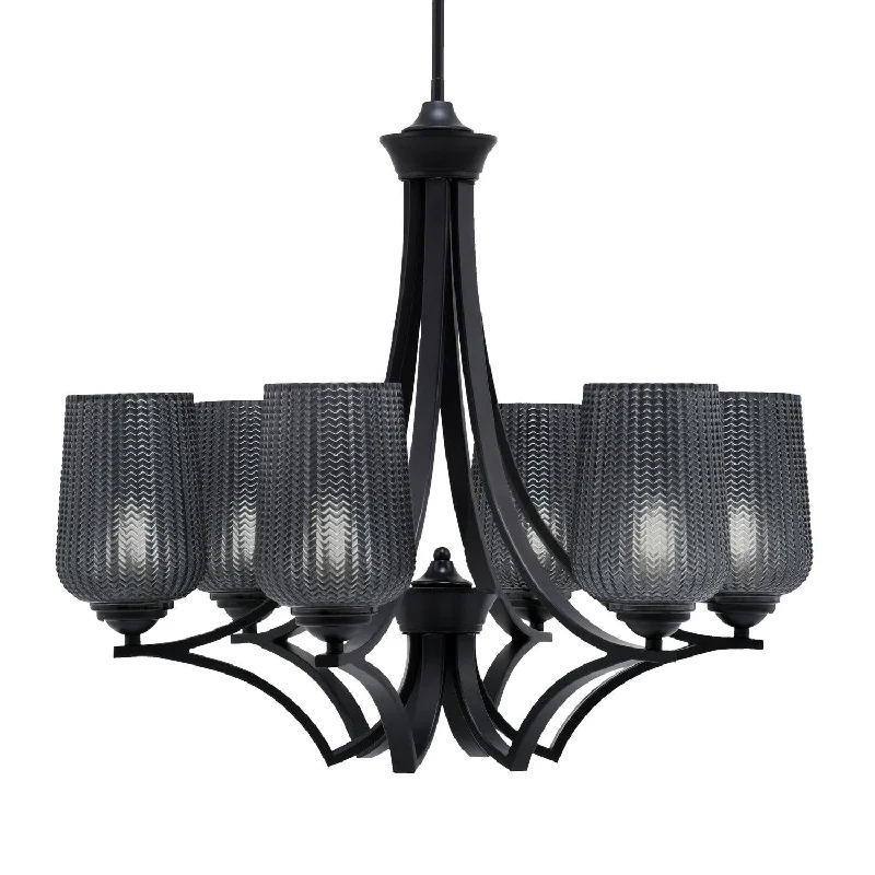 Bohemian - Style Beaded Chandeliers for Eclectic DecorBohemian - Style Beaded Chandeliers for Eclectic DecorToltec Zilo 566-MB-4252 Chandelier Light - Matte Black