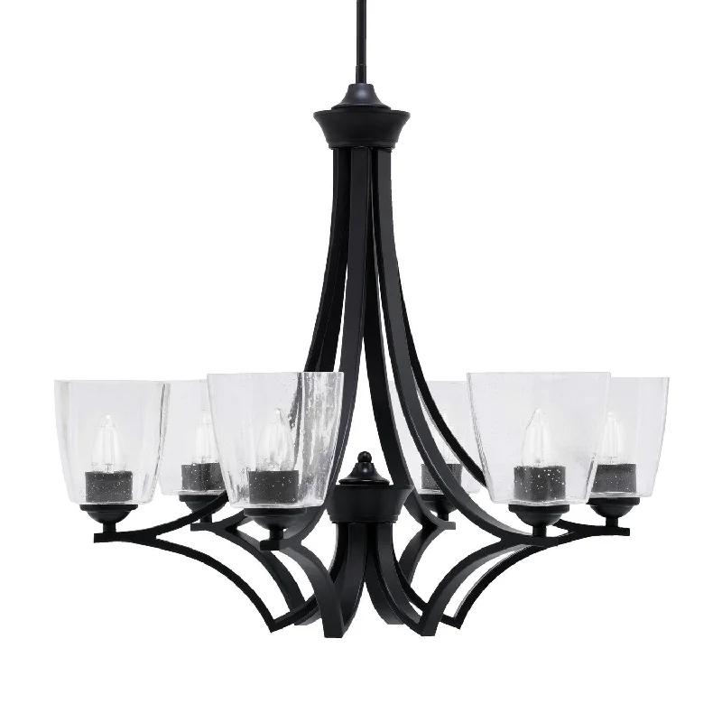 Victorian - Inspired Chandeliers with Ornate DetailsVictorian - Inspired Chandeliers with Ornate DetailsToltec Zilo 566-MB-461 Chandelier Light - Matte Black