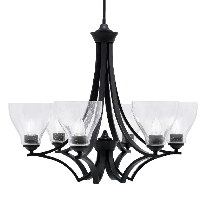 Rustic Wood Chandeliers for Country - Style HousesRustic Wood Chandeliers for Country - Style HousesToltec Zilo 566-MB-4760 Chandelier Light - Matte Black