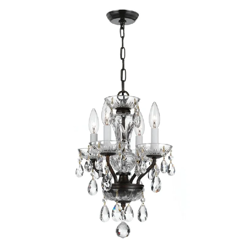 Art Deco Chandeliers for a Retro - Glam LookArt Deco Chandeliers for a Retro - Glam LookTraditional Crystal 4 Light Spectra Crystal Polished English Bronze Mini Chandelier