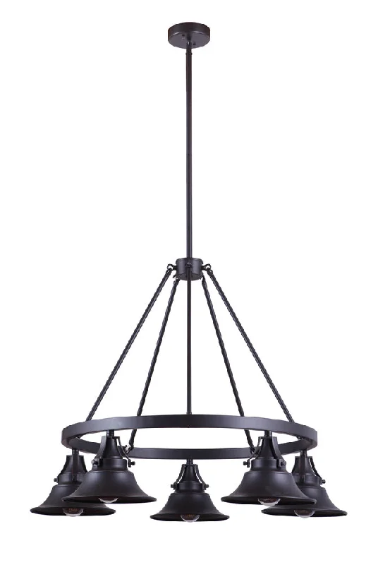 Chandeliers with Sputnik - Style Design for a Futuristic VibeChandeliers with Sputnik - Style Design for a Futuristic VibeUnion 5 Light Outdoor Chandelier in Oiled Bronze Gilded