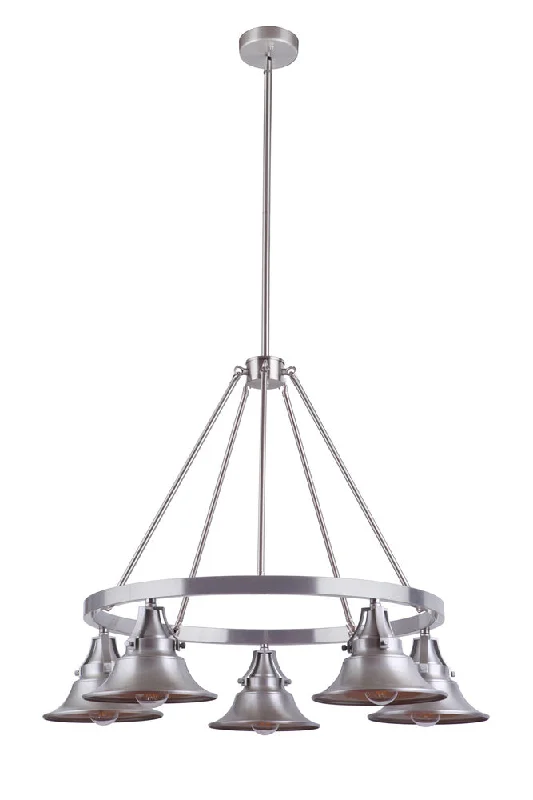 Chandeliers for Dining Rooms to Set the Mood for MealsChandeliers for Dining Rooms to Set the Mood for MealsUnion 5 Light Outdoor Chandelier in Satin Aluminum