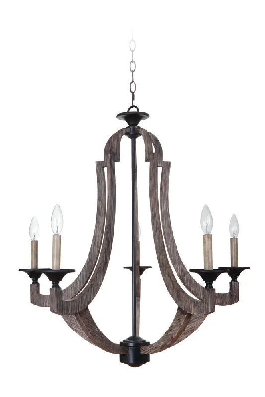 Bohemian - Style Beaded Chandeliers for Eclectic DecorBohemian - Style Beaded Chandeliers for Eclectic DecorWinton 5 Light Chandelier in Weathered Pine/Bronze