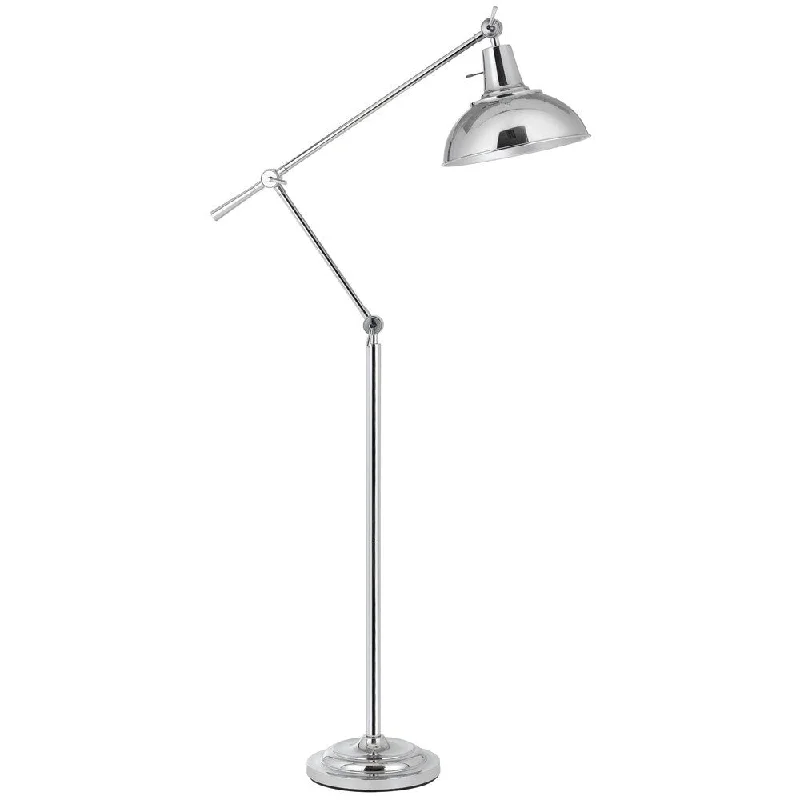 Fabric Floor Lamp with a Linen Shade for a Relaxed AestheticFabric Floor Lamp with a Linen Shade for a Relaxed Aesthetic100W Eupen metal adjustable floor lamp with metal shade in chrome