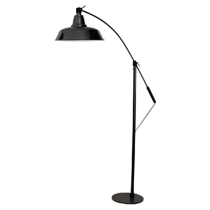 Rustic Farmhouse Style Floor Lamp for Cozy BedroomsRustic Farmhouse Style Floor Lamp for Cozy Bedrooms12" Goodyear LED Industrial Floor Lamp - Black