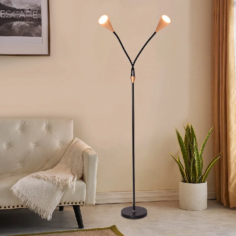 Victorian Style Floor Lamp for Traditional and Elegant InteriorsVictorian Style Floor Lamp for Traditional and Elegant Interiors12w Dimmable Floor Lamp 2 Head LED Light Adjustable Arms With Remote Control