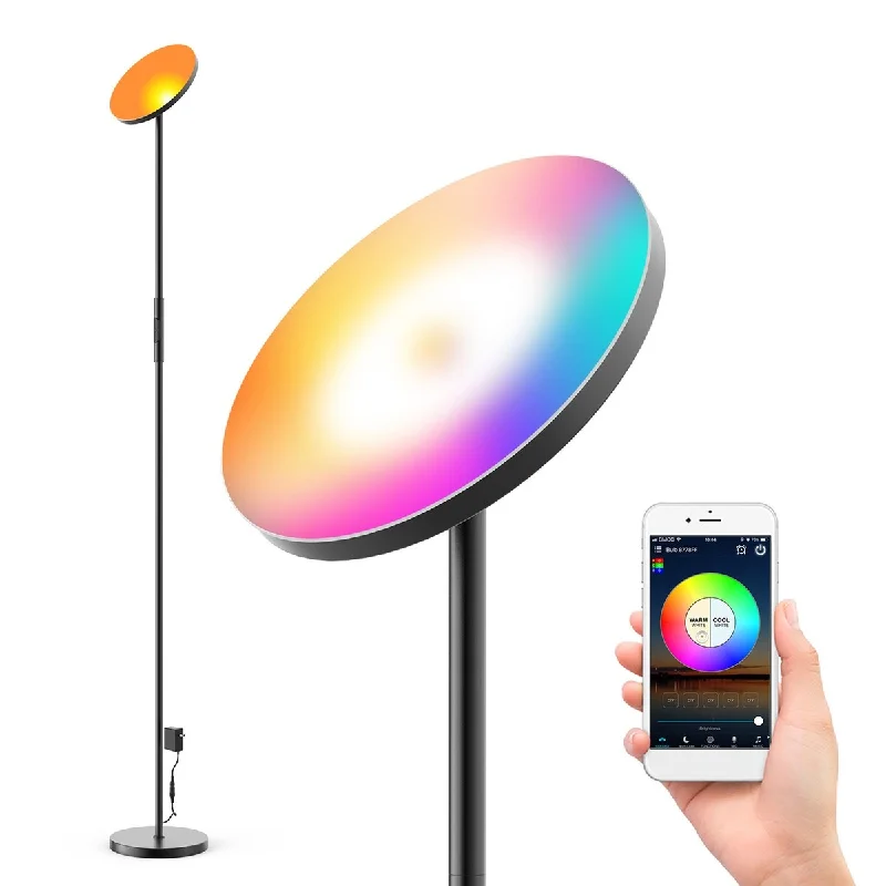 Industrial Style Floor Lamp with Exposed Bulbs for Loft ApartmentsIndustrial Style Floor Lamp with Exposed Bulbs for Loft Apartments24W Smart Floor Lamp Modern Adjustable LED Floor Lamp