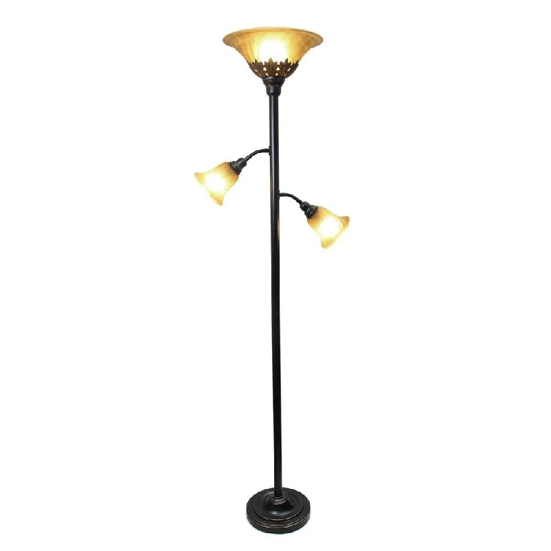 Industrial Style Floor Lamp with Exposed Bulbs for Loft ApartmentsIndustrial Style Floor Lamp with Exposed Bulbs for Loft Apartments3 Light Floor Lamp with Scalloped Glass Shades