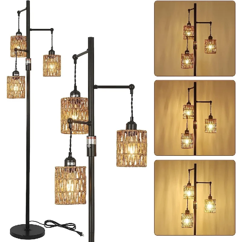 Dimmable Floor Lamp for Adjustable Lighting AmbianceDimmable Floor Lamp for Adjustable Lighting Ambiance3-Lights Floor Lamp with Stepless Dimmer