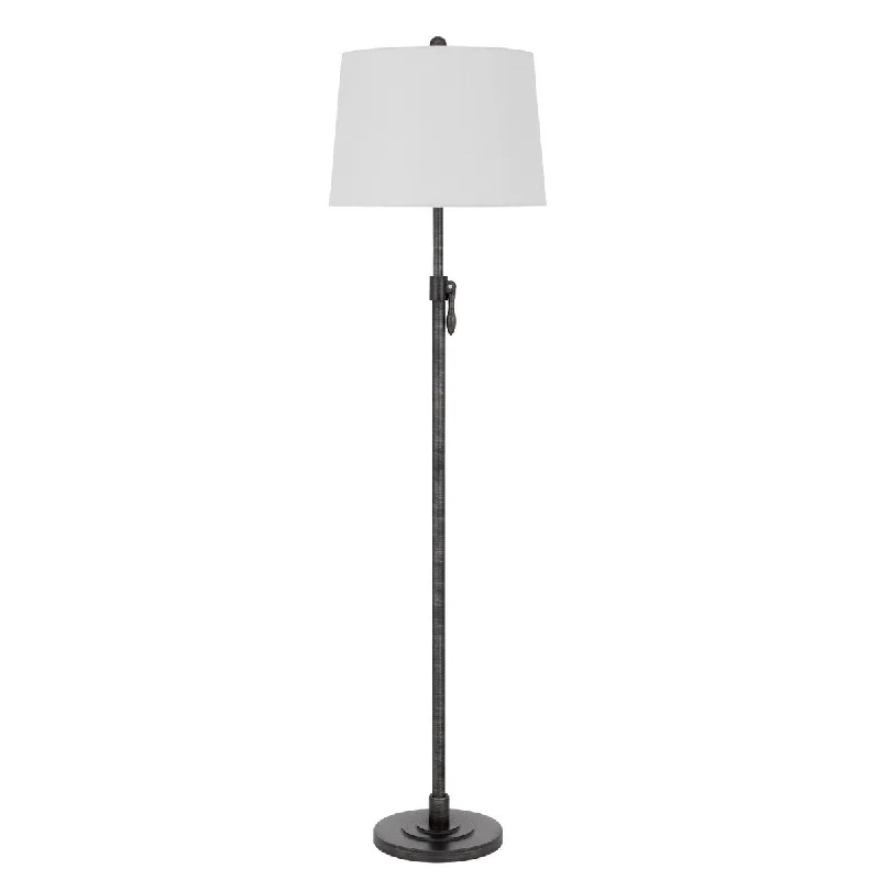 Glass Floor Lamp with Frosted Shades for Soft Diffused LightGlass Floor Lamp with Frosted Shades for Soft Diffused Light55 Inch Adjustable Metal Floor Lamp with Latch, Heather Gray