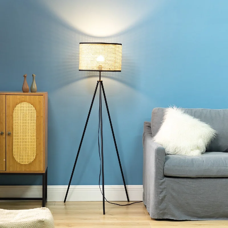 Modern Minimalist Floor Lamp for Contemporary Living RoomsModern Minimalist Floor Lamp for Contemporary Living Rooms58" Tripod Floor Lamp with Metal Legs