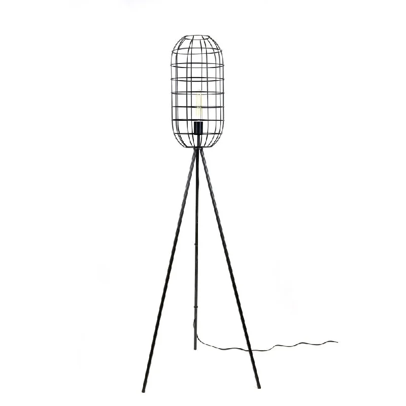 Rustic Farmhouse Style Floor Lamp for Cozy BedroomsRustic Farmhouse Style Floor Lamp for Cozy Bedrooms65" Matte Black Modern Glam Floor Lamp with Metal Drum Shade and 23" tripod Base