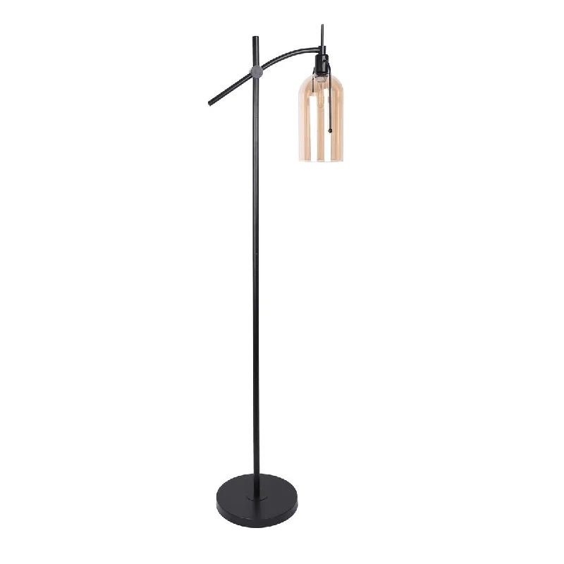 Modern Minimalist Floor Lamp for Contemporary Living RoomsModern Minimalist Floor Lamp for Contemporary Living Rooms66" Metal Floor Lamp w/ Glass Shade & Edison Bulb