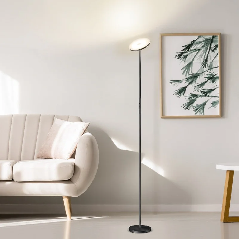 Fabric Floor Lamp with a Linen Shade for a Relaxed AestheticFabric Floor Lamp with a Linen Shade for a Relaxed Aesthetic67" LED Torchiere Floor Lamp wtih Touch Control, Smart WIFI RGB