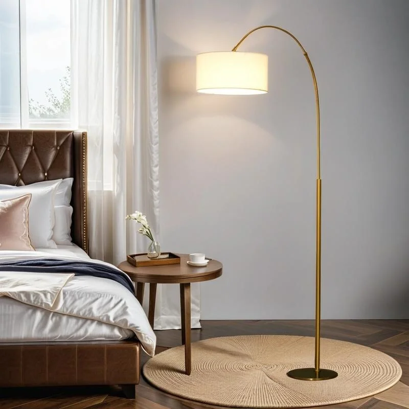 Wood Floor Lamp with Natural Grain for a Warm and Organic FeelWood Floor Lamp with Natural Grain for a Warm and Organic Feel6FT Arch Shape Floor Lamp with Flexible Shade Head 180° & Metal Round Base Adjustable Pole Design