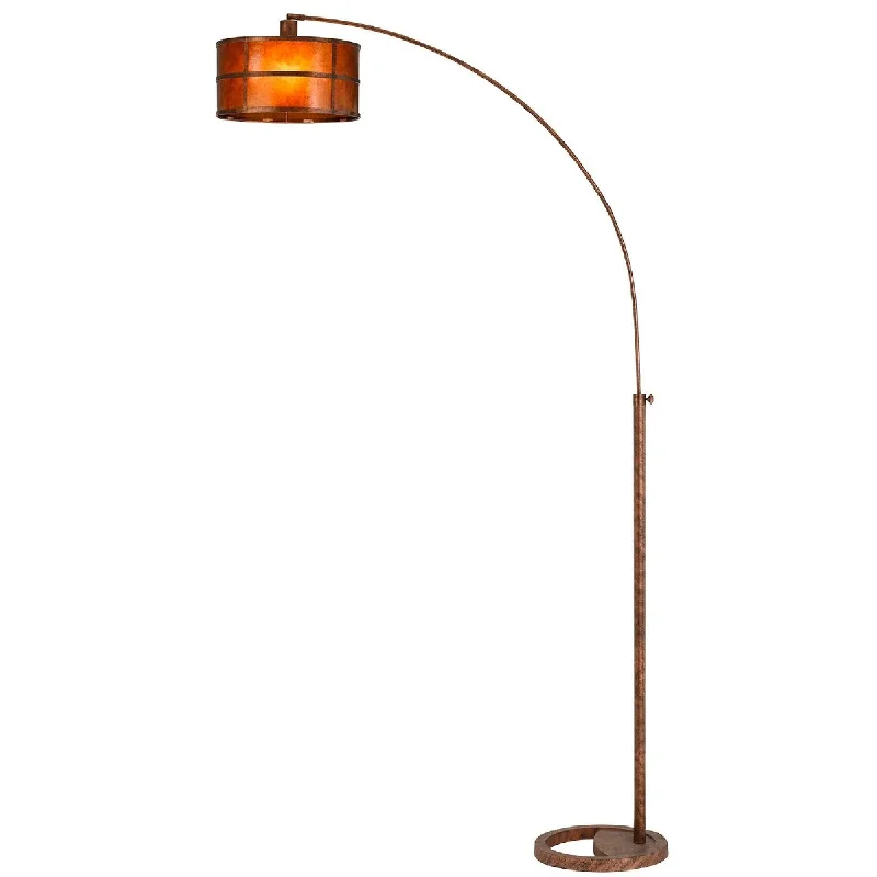  Way Switch Floor Lamp for Multiple Light Intensity Levels Way Switch Floor Lamp for Multiple Light Intensity Levels74 Inch Adjustable Metal Floor Lamp,Mica shade, Rustic Bronze