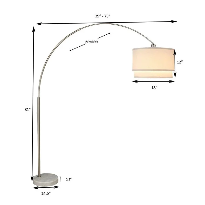 Adjustable Height Floor Lamp for Versatile Lighting NeedsAdjustable Height Floor Lamp for Versatile Lighting Needs81"H Arch Double Shade Floor Lamp