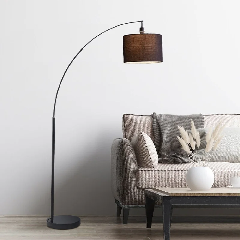 Industrial Style Floor Lamp with Exposed Bulbs for Loft ApartmentsIndustrial Style Floor Lamp with Exposed Bulbs for Loft ApartmentsArchiology Modern 71" Arched Floor Lamp - Black