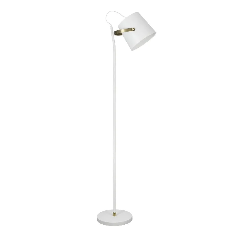 Marble Base Floor Lamp for a Touch of LuxuryMarble Base Floor Lamp for a Touch of LuxuryAspen Crative One-Light Metal Floor Lamp, Modern Design in Matte White w/Antique Brass,57.125"H - Matte White w/Antique Brass