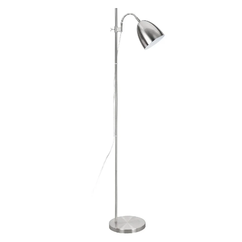 Dimmable Floor Lamp for Adjustable Lighting AmbianceDimmable Floor Lamp for Adjustable Lighting AmbianceAspen Crative One-Light Metal Floor Lamp, Modern Design in Satin Nickel,58.25"H - Satin Nickel Dimmable Floor Lamp for Adjustable Lighting AmbianceDimmable Floor Lamp for Adjustable Lighting AmbianceAspen Crative One-Light Metal Floor Lamp, Modern Design in Satin Nickel,58.25"H - Satin Nickel