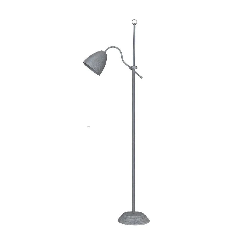 Metal Floor Lamp with a Matte Black Finish for a Sleek LookMetal Floor Lamp with a Matte Black Finish for a Sleek LookAspen Creative One-Light Adjustable Floor Lamp, Design Cement, 64" High - CEMENT