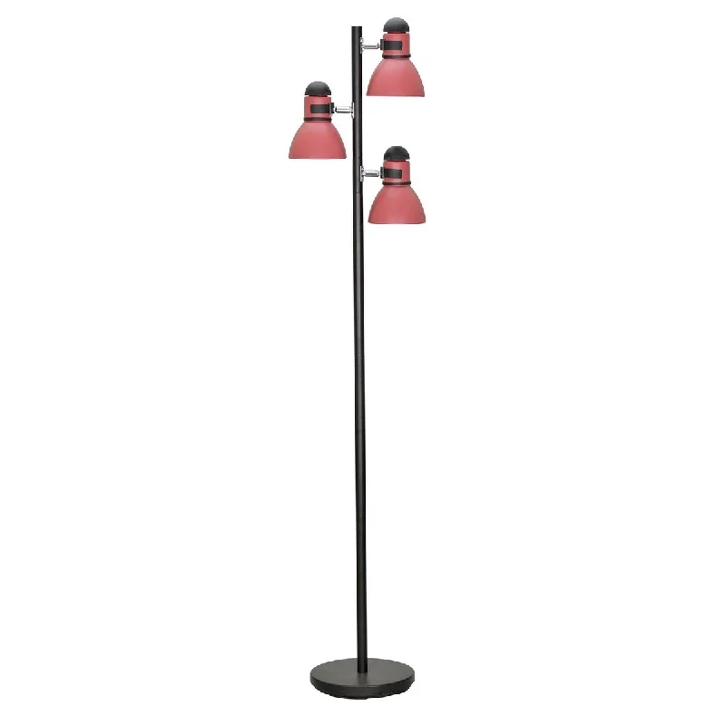 Victorian Style Floor Lamp for Traditional and Elegant InteriorsVictorian Style Floor Lamp for Traditional and Elegant InteriorsAspen Creative Three-Light Adjustable Tree Floor Lamp, Modern Design in Black & Burgundy, 64" High