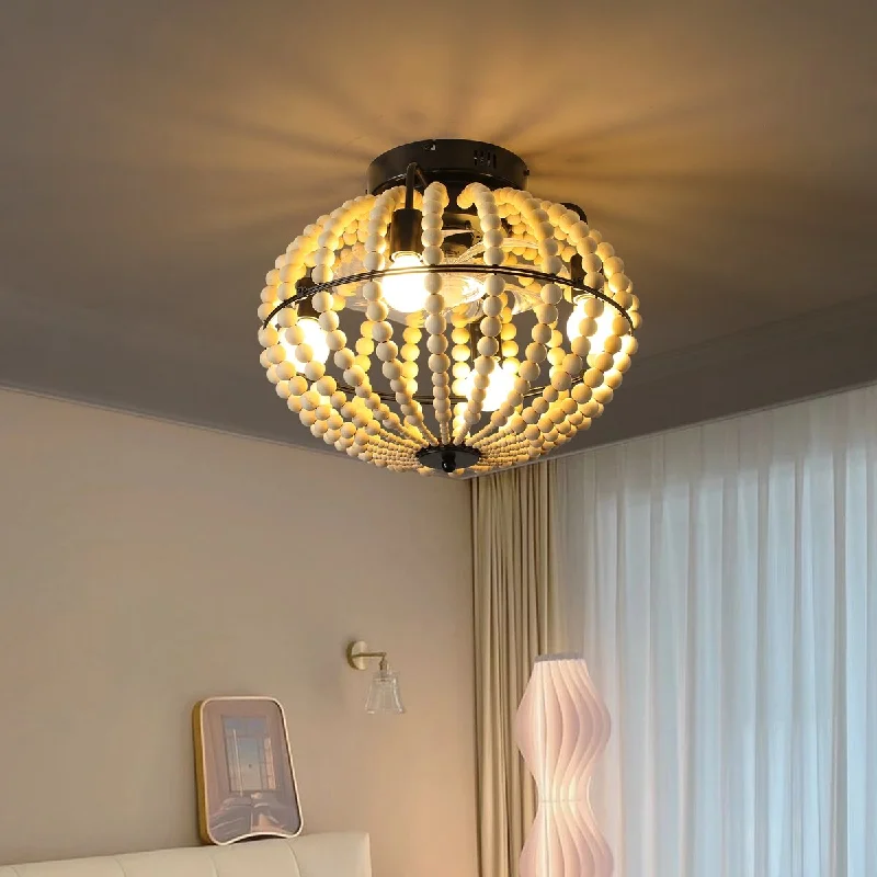 Dimmable Floor Lamp for Adjustable Lighting AmbianceDimmable Floor Lamp for Adjustable Lighting AmbianceBeaded Fan lamp Wood Beaded Chandelier