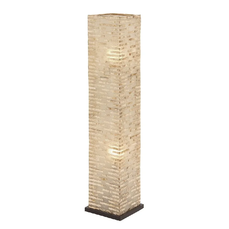  Way Switch Floor Lamp for Multiple Light Intensity Levels Way Switch Floor Lamp for Multiple Light Intensity LevelsBenzara Shining Glass/Wood/Fiber 9-inch x 9-inch x 40-inch Floor Lamp