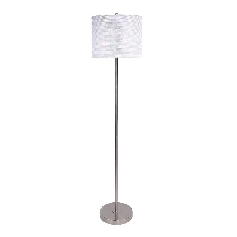 Brushed Nickel w/ White Sparkly Shade