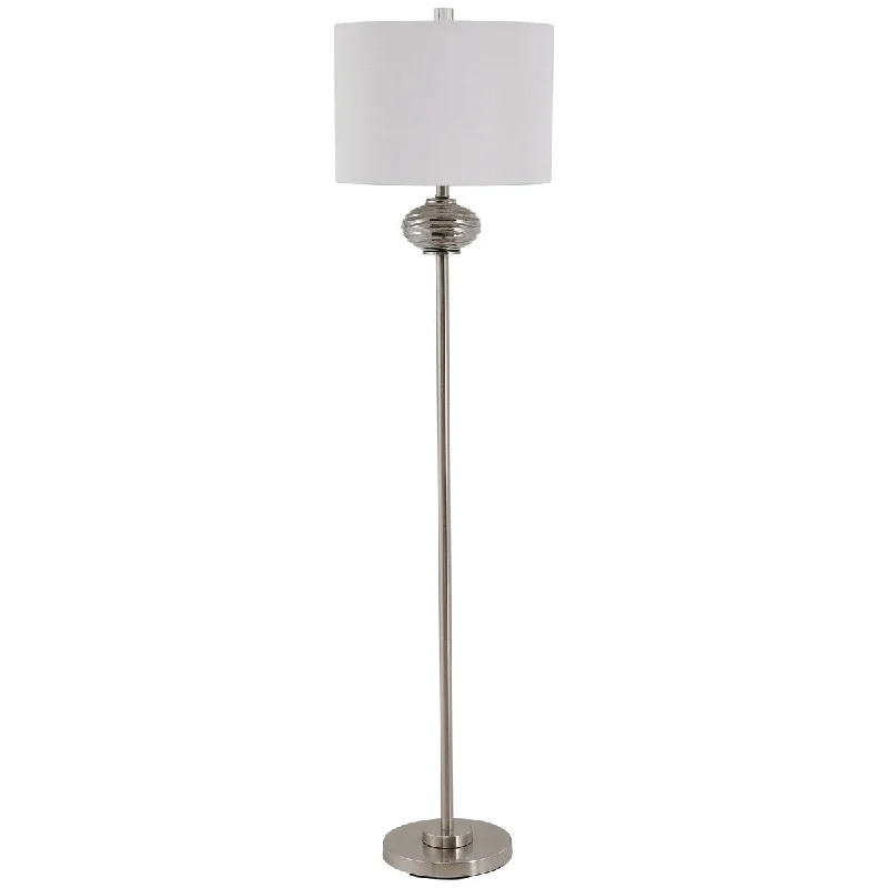 Industrial Style Floor Lamp with Exposed Bulbs for Loft ApartmentsIndustrial Style Floor Lamp with Exposed Bulbs for Loft ApartmentsBrushed Nickel 1-light Floor Lamp
