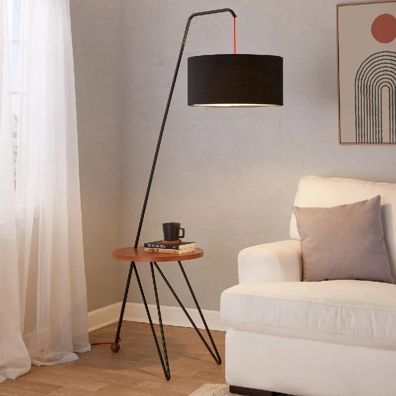 Industrial Style Floor Lamp with Exposed Bulbs for Loft ApartmentsIndustrial Style Floor Lamp with Exposed Bulbs for Loft ApartmentsCarson Carrington Dunker-Galotti 69" Floor Lamp with Side Table