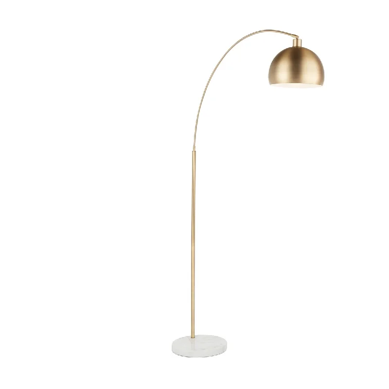 White Marble/Antique Brass