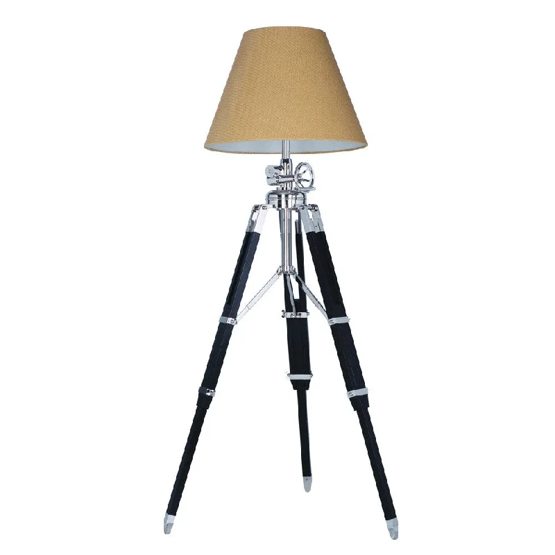 Metal Floor Lamp with a Matte Black Finish for a Sleek LookMetal Floor Lamp with a Matte Black Finish for a Sleek LookElegant Lighting Ansel Tripod Floor Lamp with Chrome and Black Finish