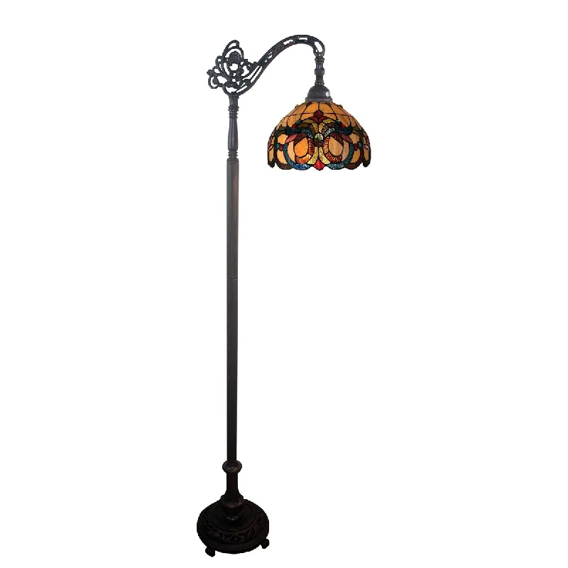 Dimmable Floor Lamp for Adjustable Lighting AmbianceDimmable Floor Lamp for Adjustable Lighting AmbianceEvan Bronze 1-Light Tiffany-Style Dome Floor Lamp