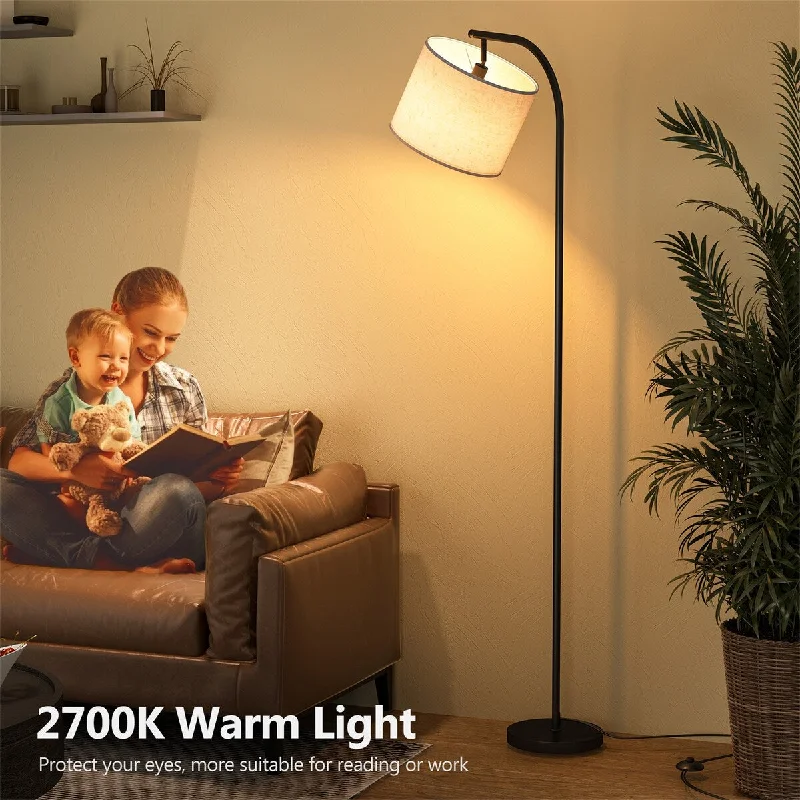 Industrial Style Floor Lamp with Exposed Bulbs for Loft ApartmentsIndustrial Style Floor Lamp with Exposed Bulbs for Loft ApartmentsFloor Lamp for Living Room,Modern Arc Floor Lamps with Foot Switch,67Inches Tall Standing Led Lamp,9W E26 Bulb Included - N/A