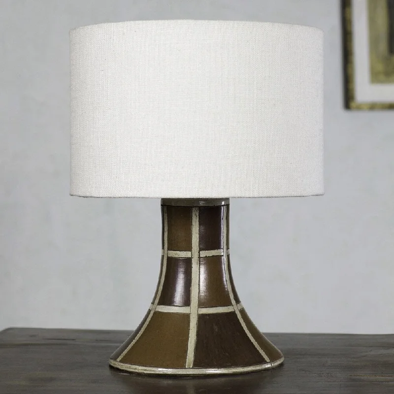  Way Switch Floor Lamp for Multiple Light Intensity Levels Way Switch Floor Lamp for Multiple Light Intensity LevelsHandcrafted Ceramic 'Earth Weave' Table Lamp (Mexico)