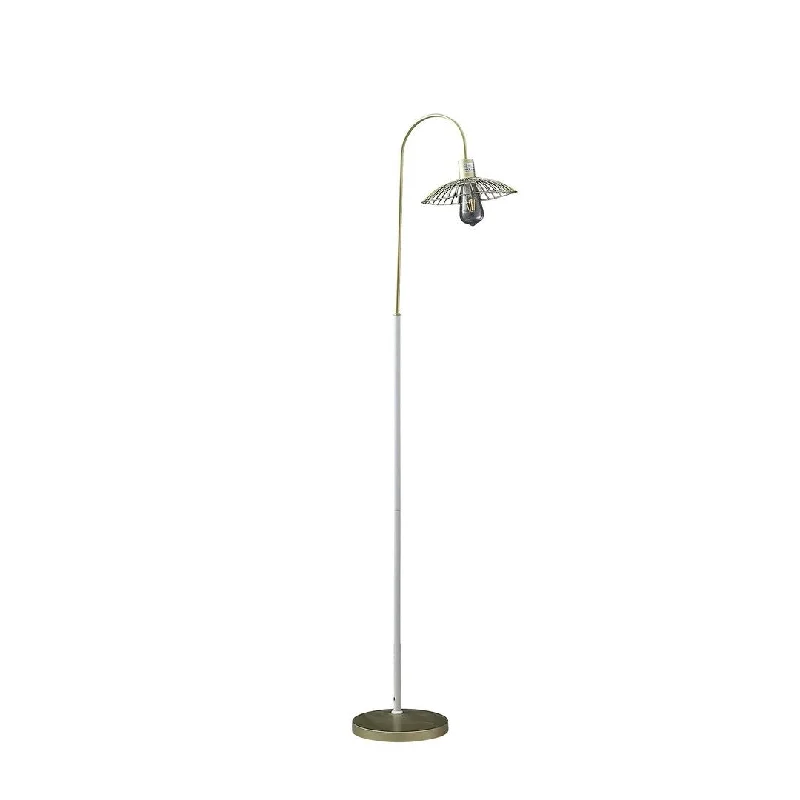 Dimmable Floor Lamp for Adjustable Lighting AmbianceDimmable Floor Lamp for Adjustable Lighting AmbianceIndustrial Farm Pendant Cage Satin Metal Floor Lamp