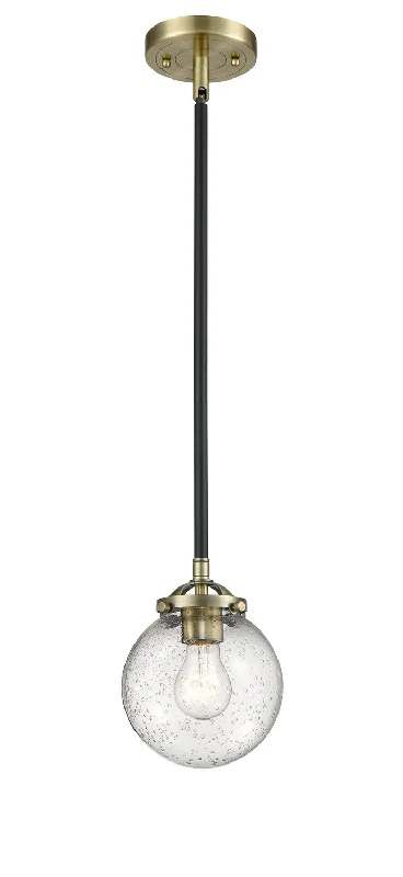Tropical - Themed Ceiling Lights with Palm - Leaf Shapes and Rattan WrapsTropical - Themed Ceiling Lights with Palm - Leaf Shapes and Rattan WrapsOne Light Mini Pendant
