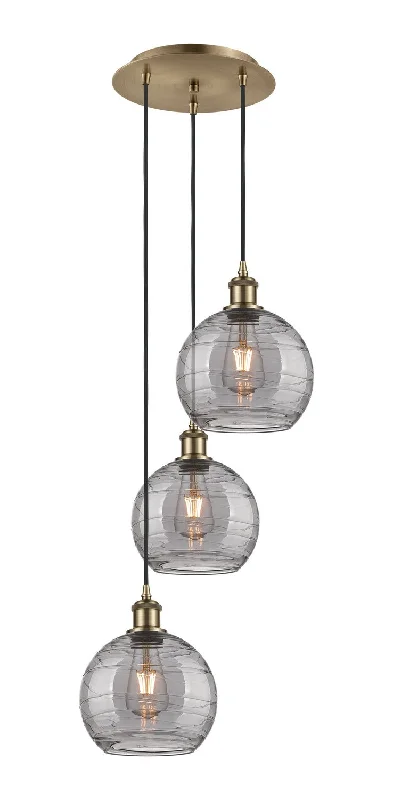 Scandinavian Style Ceiling Lights with Light Wood AccentsScandinavian Style Ceiling Lights with Light Wood AccentsInnovations Ballston 113B-3P-AB-G1213-8SM Pendant Light - Antique Brass