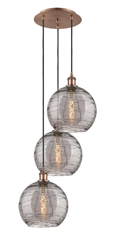 Art Nouveau Ceiling Lights with Organic, Flowing ShapesArt Nouveau Ceiling Lights with Organic, Flowing ShapesInnovations Ballston 113B-3P-AC-G1213-10SM Pendant Light - Antique Copper