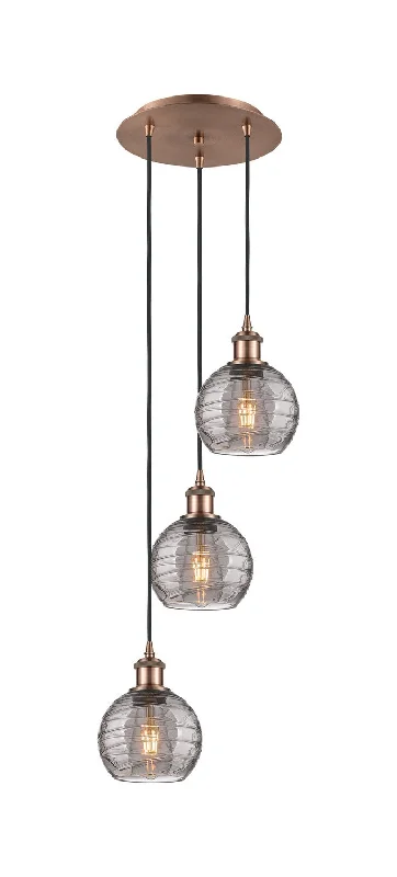 Chinese - Style Ceiling Lights with Red Lantern - Inspired DesignsChinese - Style Ceiling Lights with Red Lantern - Inspired DesignsInnovations Ballston 113B-3P-AC-G1213-6SM Pendant Light - Antique Copper