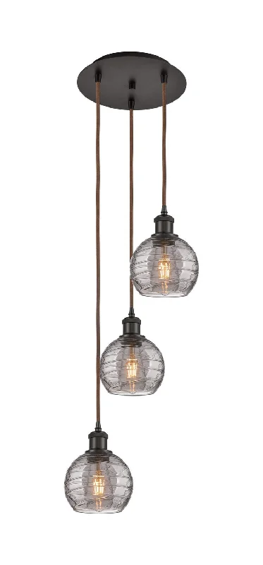 Glass Ceiling Lights with Frosted, Colored, or Etched GlassGlass Ceiling Lights with Frosted, Colored, or Etched GlassInnovations Ballston 113B-3P-OB-G1213-6SM Pendant Light - Oil Rubbed Bronze
