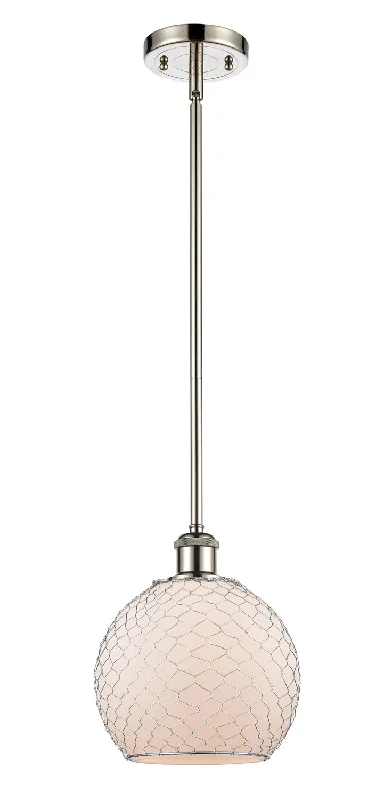 African - Inspired Ceiling Lights with Tribal Patterns and Natural MaterialsAfrican - Inspired Ceiling Lights with Tribal Patterns and Natural MaterialsInnovations Ballston 516-1S-PN-G121-8CSN Pendant Light - Polished Nickel