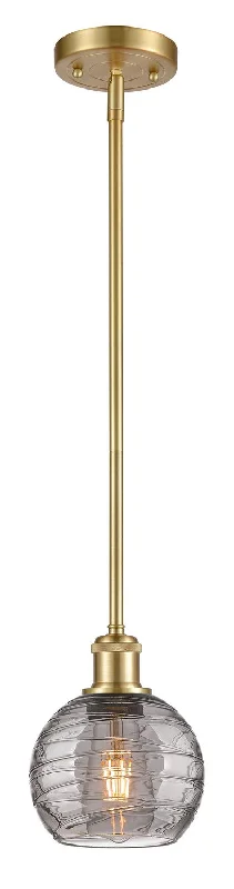 Industrial Style Ceiling Lights with Exposed Bulbs and Metal CagesIndustrial Style Ceiling Lights with Exposed Bulbs and Metal CagesInnovations Ballston 516-1S-SG-G1213-6SM Pendant Light - Satin Gold
